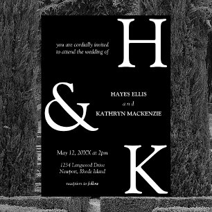Classic Minimal Old Money Aesthetic Simple Wedding Invitation