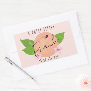 Classic minimal peach Baby Shower Sticker