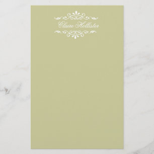 Classic Minimal Personalized Golden Monogrammed Stationery