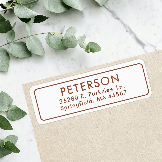 Classic Minimal Return Address Label (Creator Uploaded)