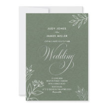 classic minimal simple rustic sage green wedding
