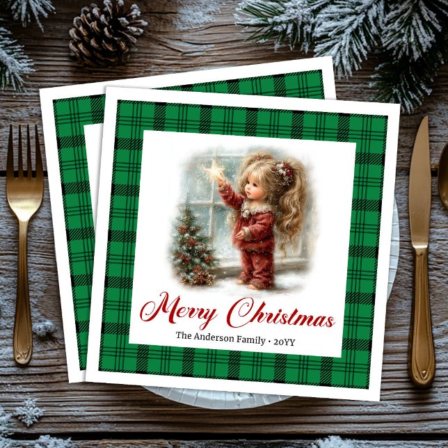 Classic Minimal Table Setting Winter Scene Napkins (Classic Minimal Table Setting Winter Scene Napkins)