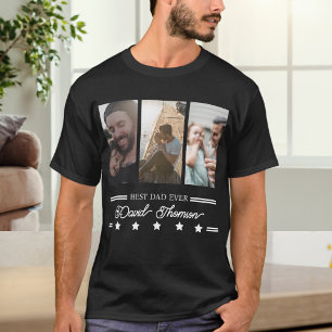 Classic Minimalist Black White Best Dad Ever T-Shirt