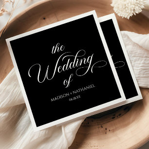 Classic Minimalist Elegant Script Wedding Napkin