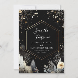 Classic Minimalist Enchanted Forest Wedding Save The Date