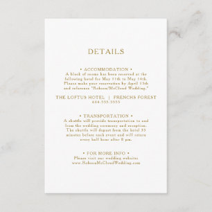 Classic Minimalist Gold Details Enclosure Card