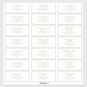 Classic Minimalist Gold Guest Address Labels