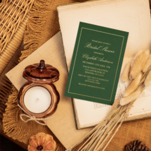 Classic Minimalist Green Bridal Shower