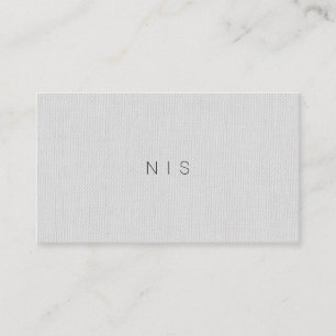 Classic Minimalist Grey Linen Background Beauty Business Card