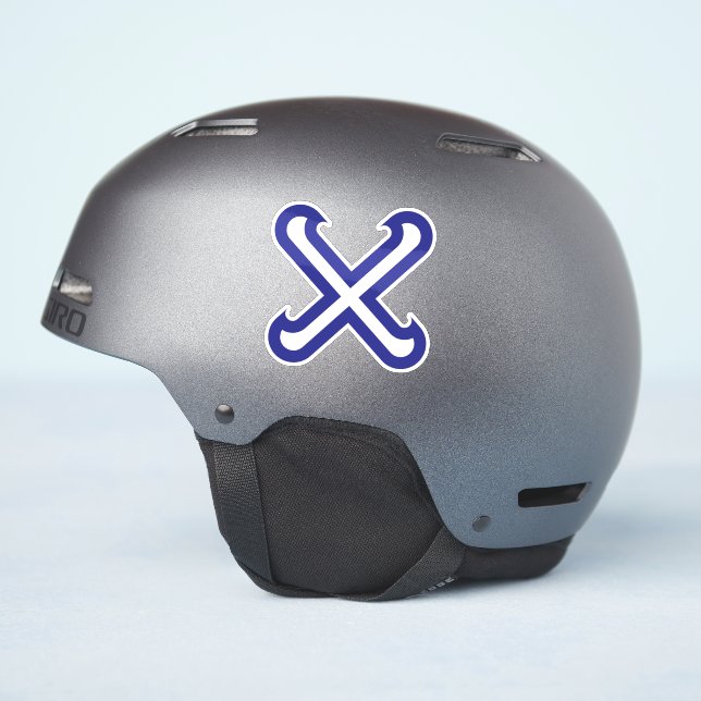 Classic Minimalist Letter X Monogram (Helmet Side)