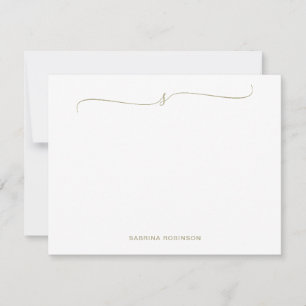 Classic Minimalist Sage Green Calligraphy Card
