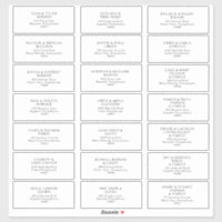 Classic Minimalist Wedding Guest Address Labels