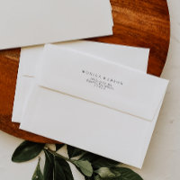 Classic Minimalist Wedding Invitation Envelope