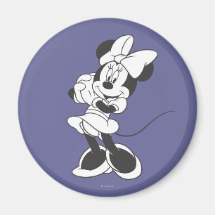 Classic Minnie   Black and White Magnet