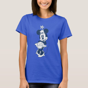 Classic Minnie   Blue Hue with Flower T-Shirt