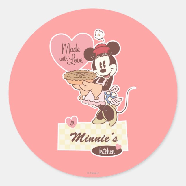 Classic Minnie | Kitchen Round Sticker (Front)