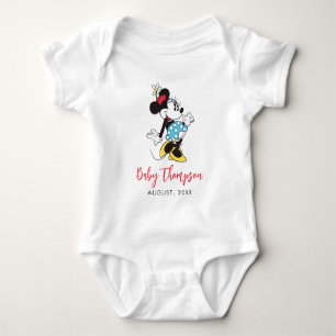 Classic Minnie Mouse   Baby Announcement with Dat Bodysuit