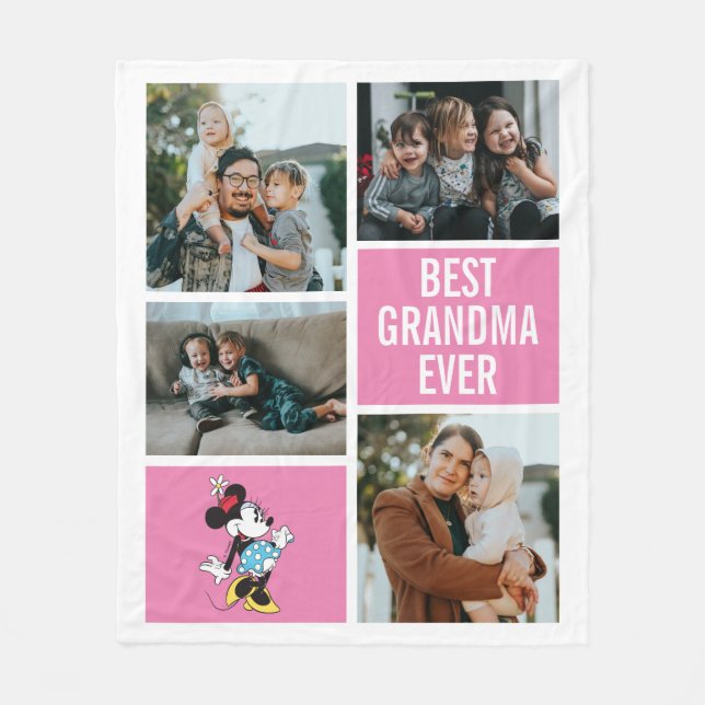 Classic Minnie Mouse | Best Grandma Ever Fleece Blanket (Front)