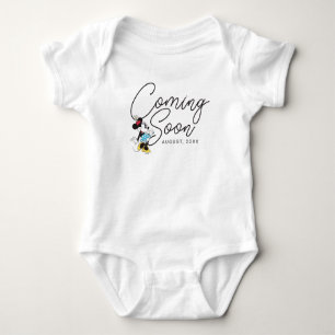 Classic Minnie Mouse   Coming Soon with Date Baby Bodysuit