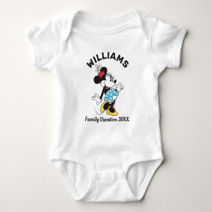 Classic Minnie Mouse   Family Vacation Baby Bodysuit