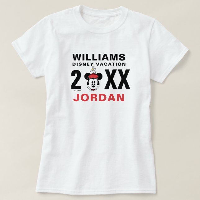 Classic Minnie Mouse | Family Vacation T-Shirt (Design Front)