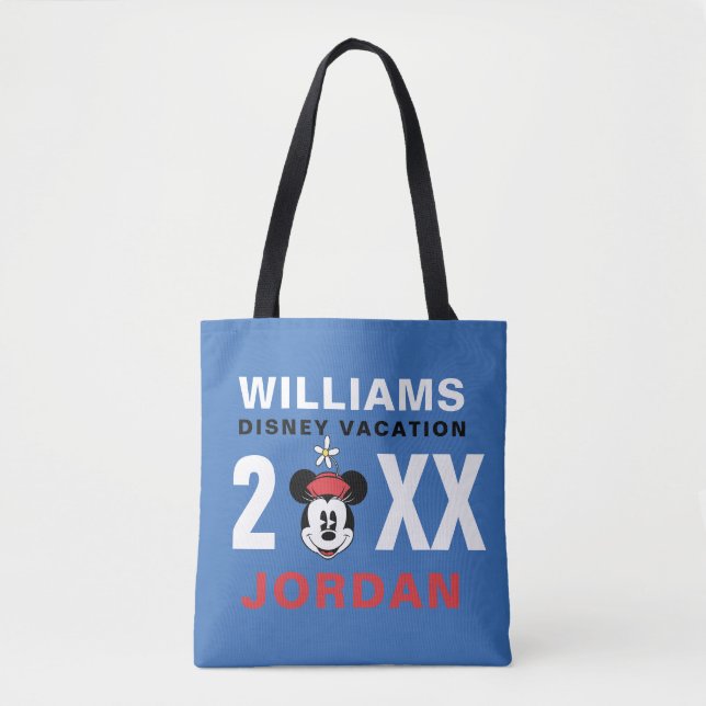 Classic Minnie Mouse | Family Vacation Tote Bag (Front)
