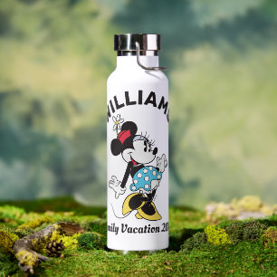 Classic Minnie Mouse   Family Vacation Water Bottle