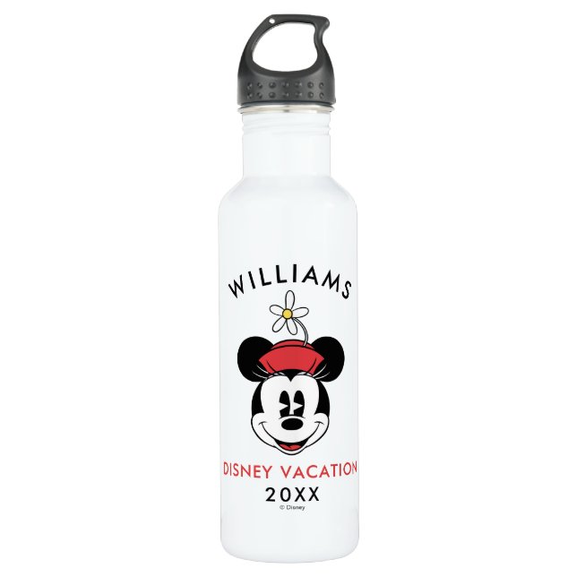 Classic Minnie Mouse | Family Vacation & Year 710 Ml Water Bottle (Front)