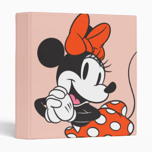 Classic Minnie Mouse Hands Clasped Pose Binder