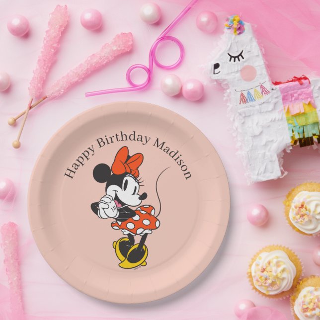 Classic Minnie Mouse Hands Clasped Pose Paper Plate (Party)