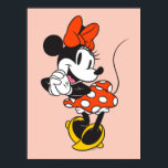Classic Minnie Mouse Hands Clasped Pose Poster<br><div class="desc">Timeless, playful, and full of Disney charm, this classic Minnie Mouse artwork showcases her iconic polka dot skirt, signature bow, and cheerful pose that fans know and love. With bold colors and a clean, character-forward design, this artwork captures Minnie’s joyful personality and everlasting style. Perfect for customizable Zazzle products like...</div>