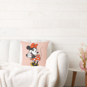 Classic Minnie Mouse Hands Clasped Pose Throw Pillow