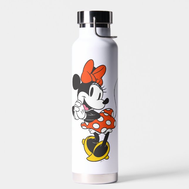 Classic Minnie Mouse Hands Clasped Pose Water Bottle (Left)