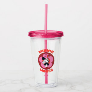 Classic Minnie Mouse Retro Badge Acrylic Tumbler