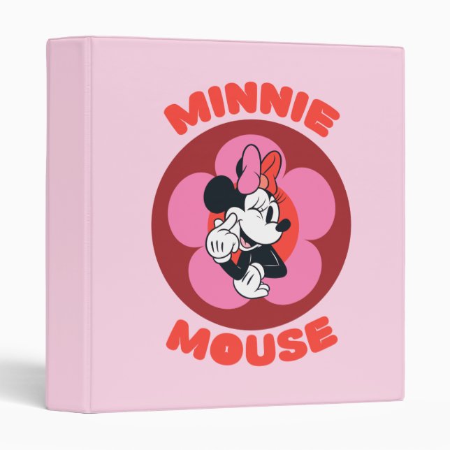 Classic Minnie Mouse Retro Badge Binder (Front/Spine)