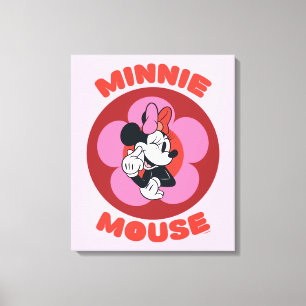 Classic Minnie Mouse Retro Badge Canvas Print