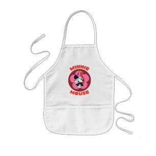 Classic Minnie Mouse Retro Badge Kids Apron