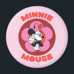 Classic Minnie Mouse Retro Badge Magnet<br><div class="desc">This cheerful Minnie Mouse artwork features a bold circular badge design with playful lettering and Minnie’s iconic pose front and center. With vibrant pinks, warm reds, and timeless cartoon charm, this design feels fun, nostalgic, and full of Disney personality. Perfect for customizable Zazzle products like t-shirts, tote bags, stickers, and...</div>