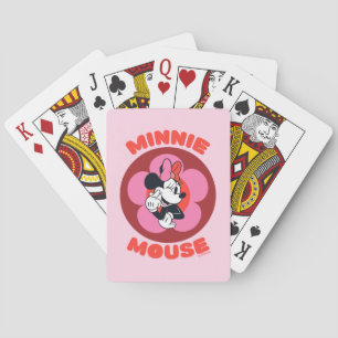 Classic Minnie Mouse Retro Badge Playing Cards
