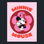 Classic Minnie Mouse Retro Badge Poster<br><div class="desc">This cheerful Minnie Mouse artwork features a bold circular badge design with playful lettering and Minnie’s iconic pose front and center. With vibrant pinks, warm reds, and timeless cartoon charm, this design feels fun, nostalgic, and full of Disney personality. Perfect for customizable Zazzle products like t-shirts, tote bags, stickers, and...</div>