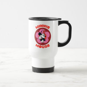 Classic Minnie Mouse Retro Badge Travel Mug
