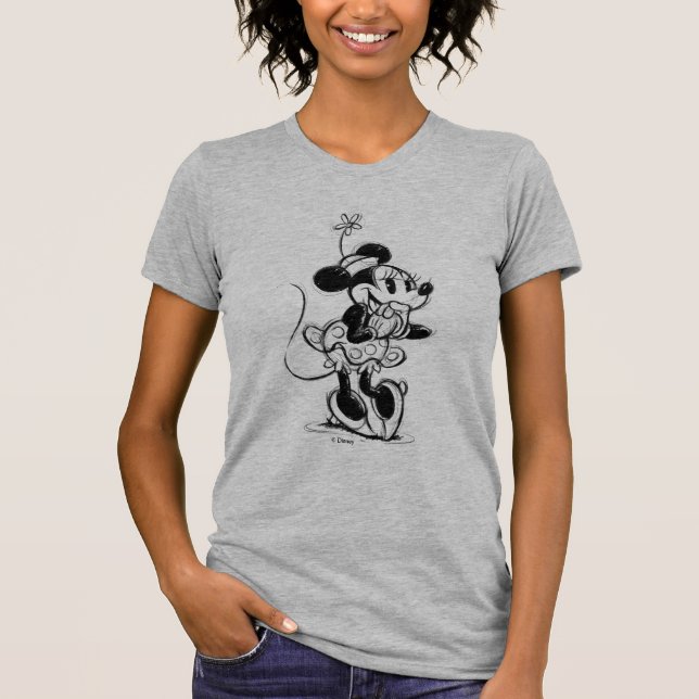Classic Minnie Mouse Sketch T-Shirt (Front)