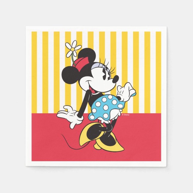 Classic Minnie Mouse with Flower Napkin (Front)