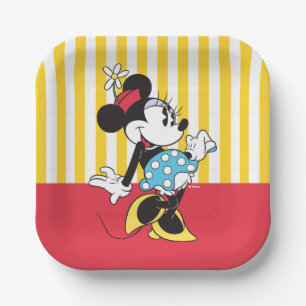 Classic Minnie Mouse with Flower Paper Plate