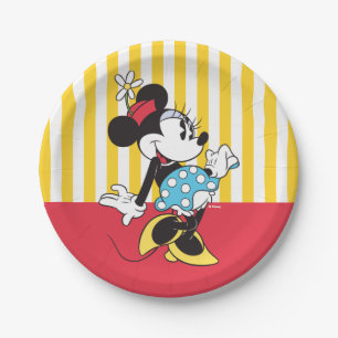 Classic Minnie Mouse with Flower Paper Plate