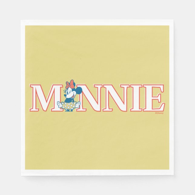 Classic Minnie Name Banner Napkin (Front)