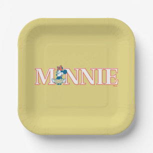 Classic Minnie Name Banner Paper Plate