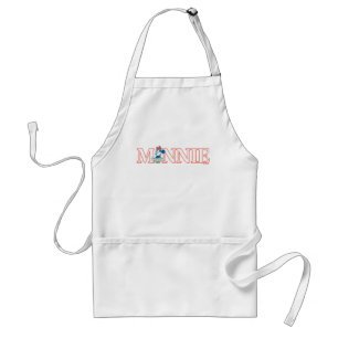 Classic Minnie Name Banner Standard Apron