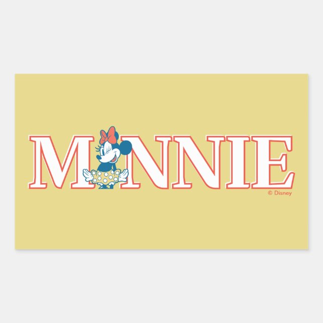 Classic Minnie Name Banner Sticker (Front)