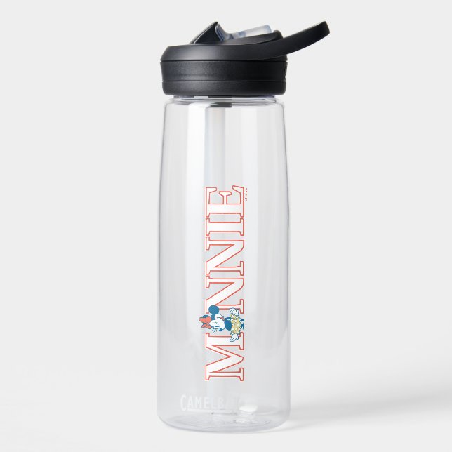 Classic Minnie Name Banner Water Bottle (Left)